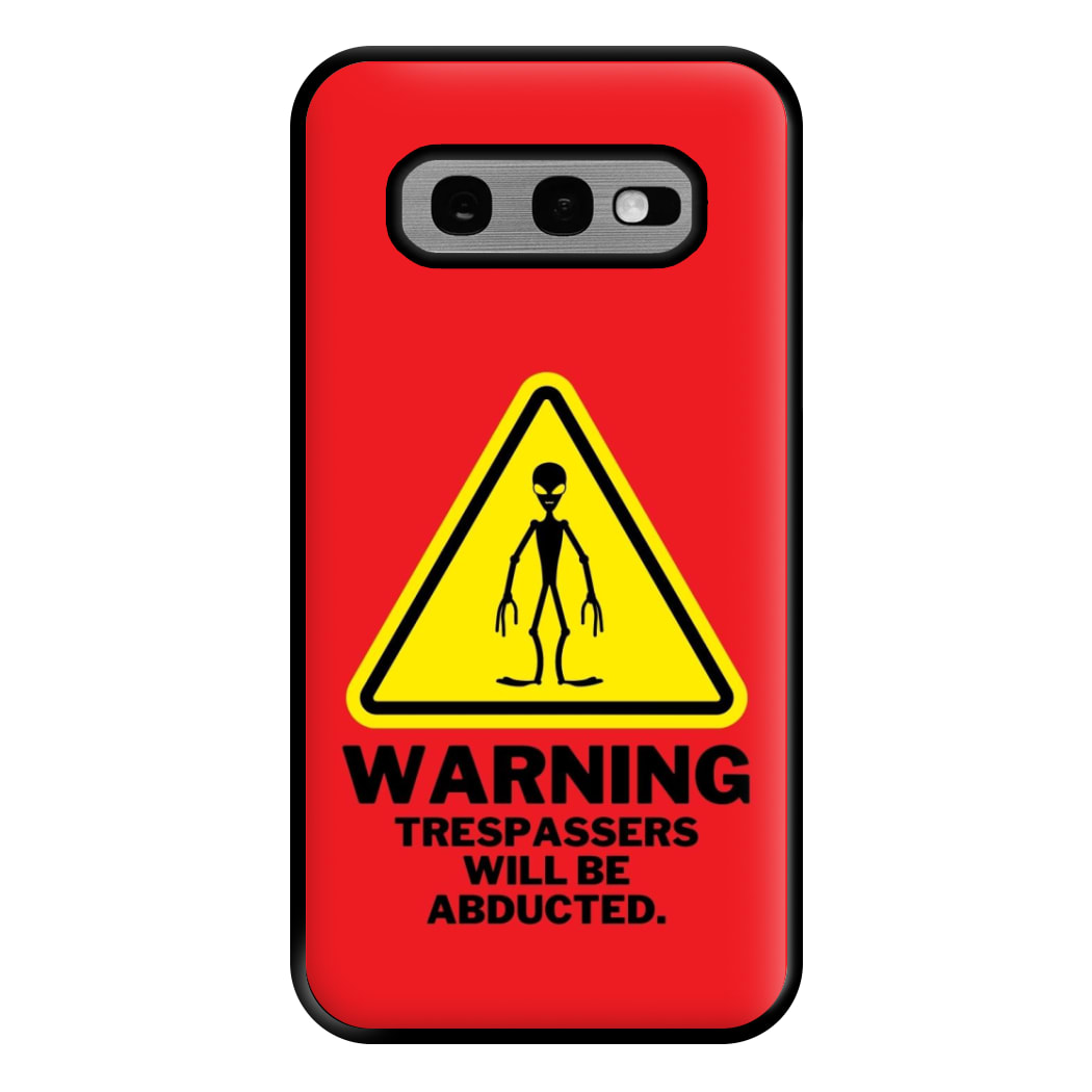 Warning Abduction - Space Phone Case for Galaxy S10e