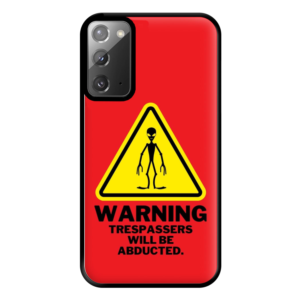 Warning Abduction - Space Phone Case for Galaxy Note 20 Ultra