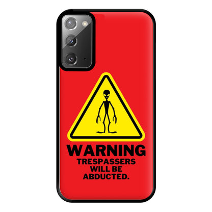 Warning Abduction - Space Phone Case for Galaxy Note 20 Ultra