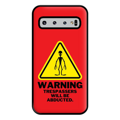 Warning Abduction - Space Phone Case for Galaxy S10 Plus