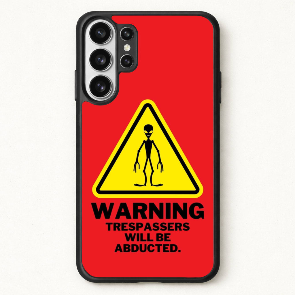 Warning Abduction - Space Phone Case for Galaxy S26 Ultra