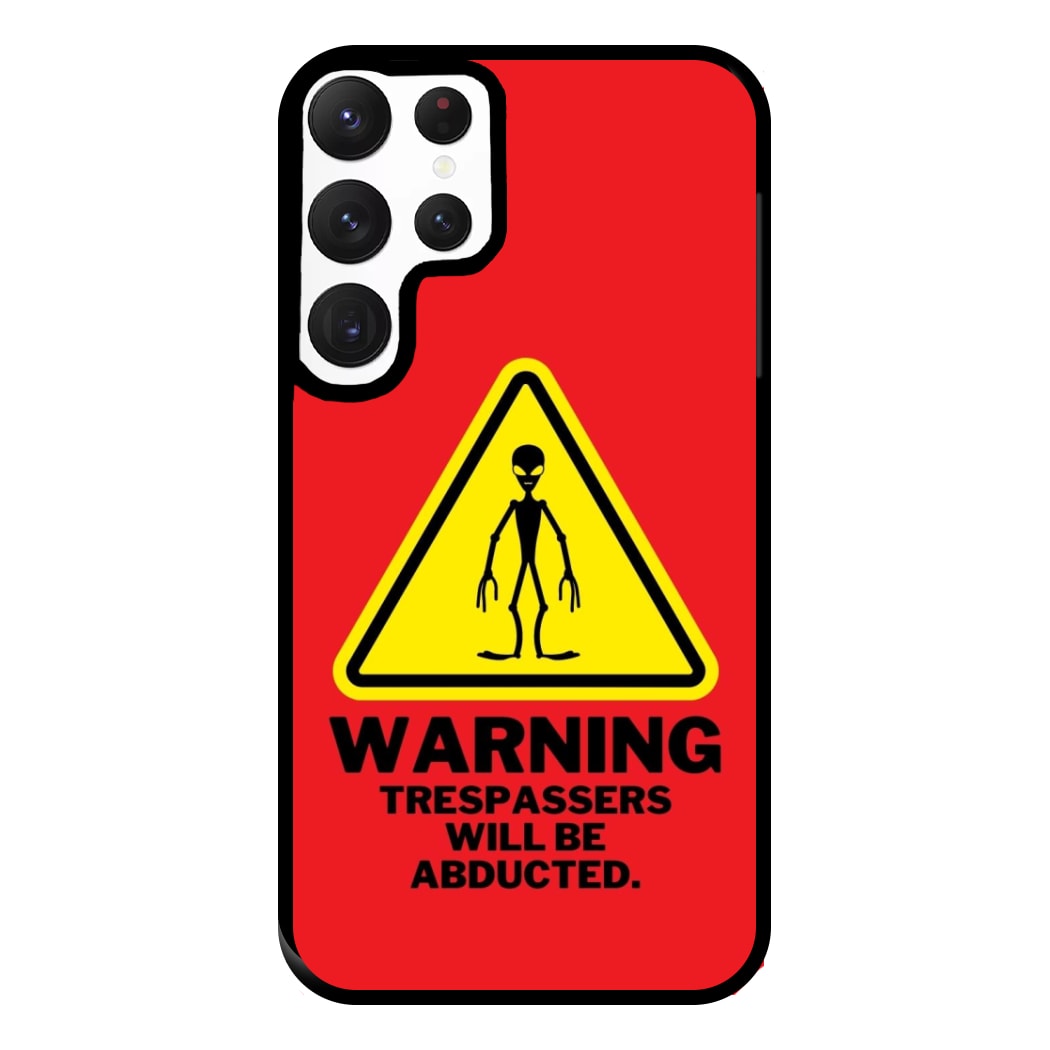 Warning Abduction - Space Phone Case for Galaxy S22 Ultra