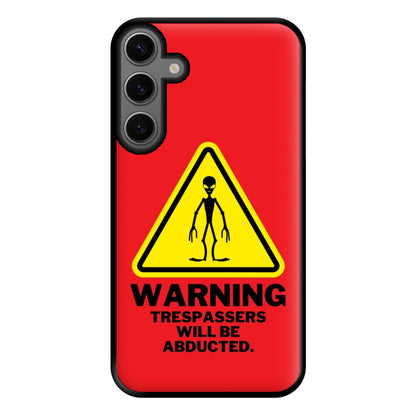 Warning Abduction - Space Phone Case for Galaxy S23FE