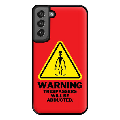 Warning Abduction - Space Phone Case for Galaxy S21FE