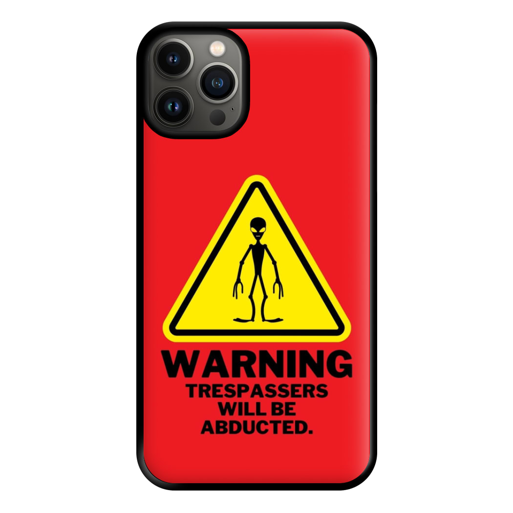 Warning Abduction - Space Phone Case for iPhone 13