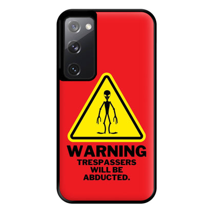 Warning Abduction - Space Phone Case for Galaxy S20FE