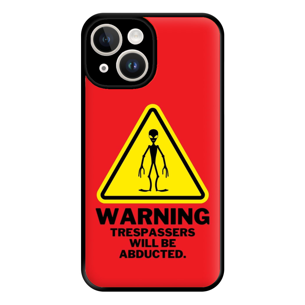 Warning Abduction - Space Phone Case for iPhone 14