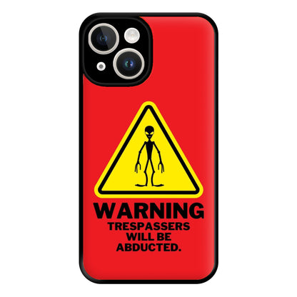 Warning Abduction - Space Phone Case for iPhone 14