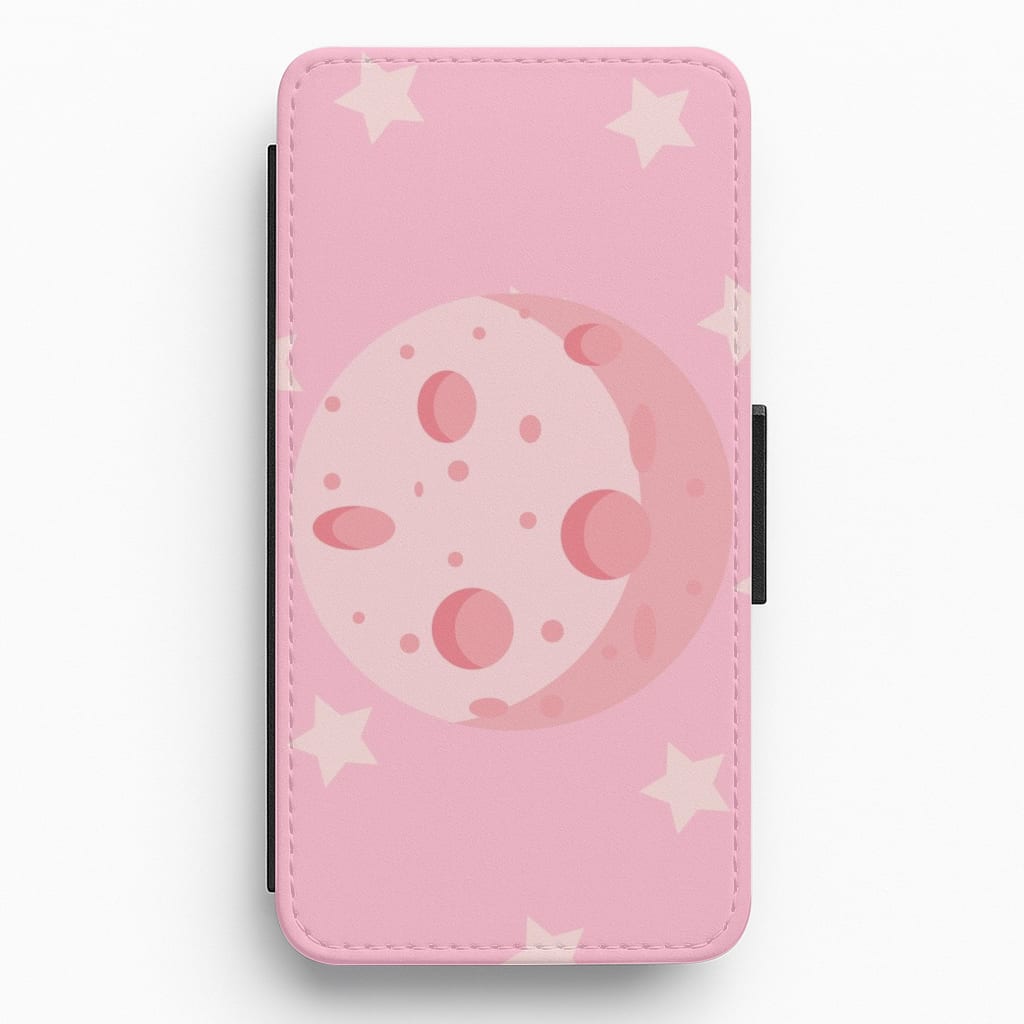 Pink Moon - Space Flip / Wallet Phone Case