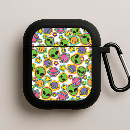 Colourful Aliens And Stars AirPods Case