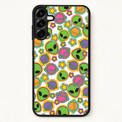 Colourful Aliens And Stars Phone Case for Galaxy A17