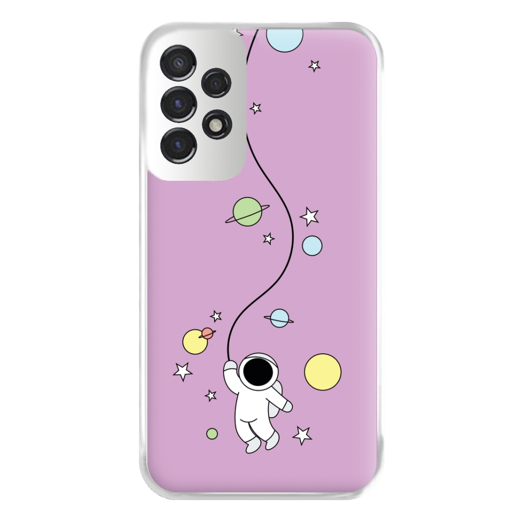 Cute Hanging Astronaut Phone Case for Galaxy A53