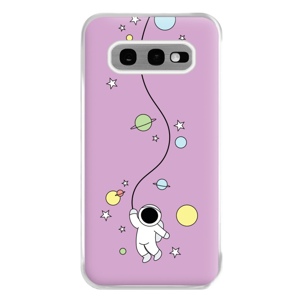 Cute Hanging Astronaut Phone Case for Galaxy S10e