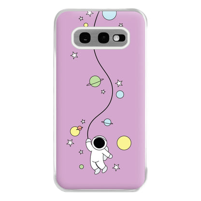 Cute Hanging Astronaut Phone Case for Galaxy S10e