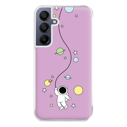 Cute Hanging Astronaut Phone Case for Galaxy A16