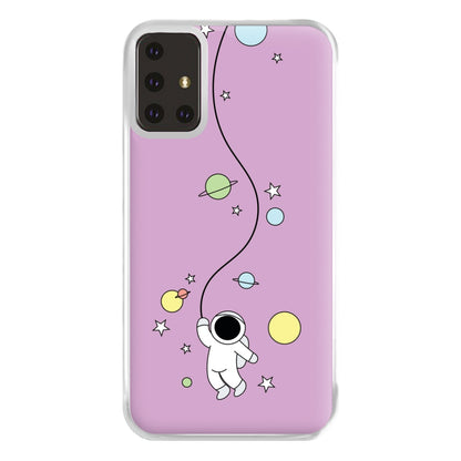Cute Hanging Astronaut Phone Case for Galaxy A71