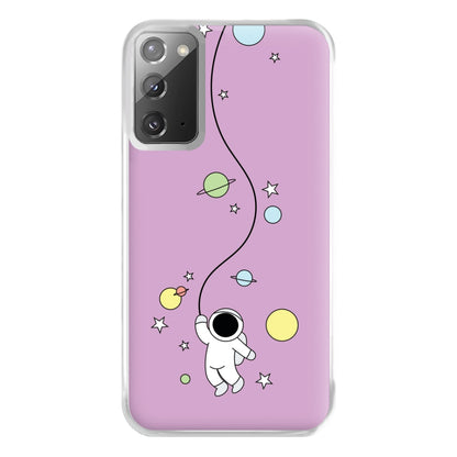 Cute Hanging Astronaut Phone Case for Galaxy Note 20 Ultra