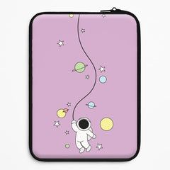 Cute Hanging Astronaut Laptop Sleeve