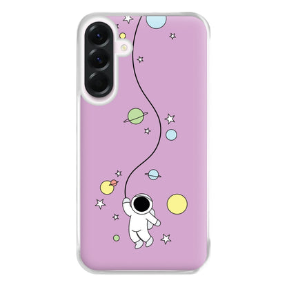 Cute Hanging Astronaut Phone Case for Galaxy A36