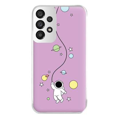 Cute Hanging Astronaut Phone Case for Galaxy A33