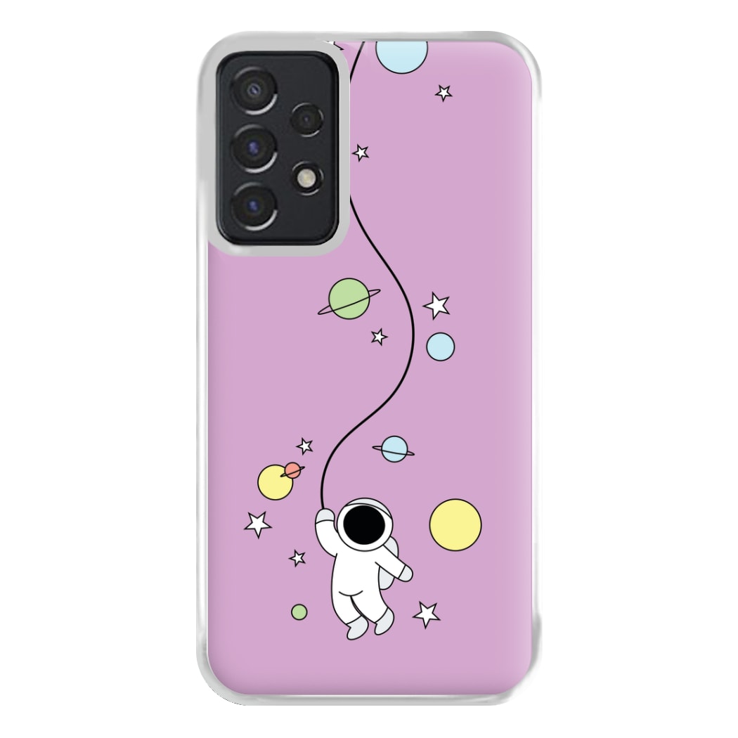 Cute Hanging Astronaut Phone Case for Galaxy A52 / A52s