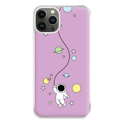Cute Hanging Astronaut Phone Case for iPhone 13