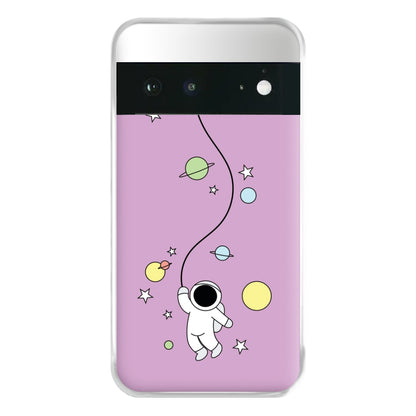 Cute Hanging Astronaut Phone Case for Google Pixel 6a