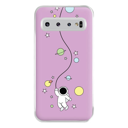 Cute Hanging Astronaut Phone Case for Galaxy S10 Plus