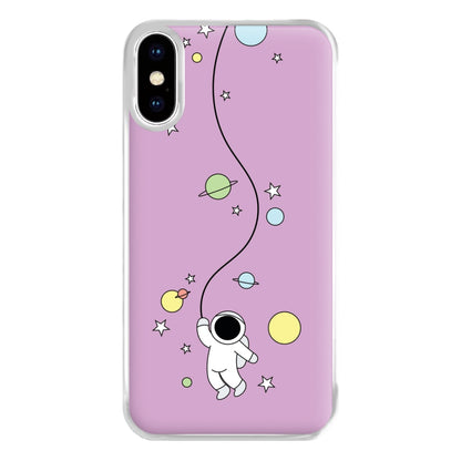 Cute Hanging Astronaut Phone Case for iPhone XS Max
