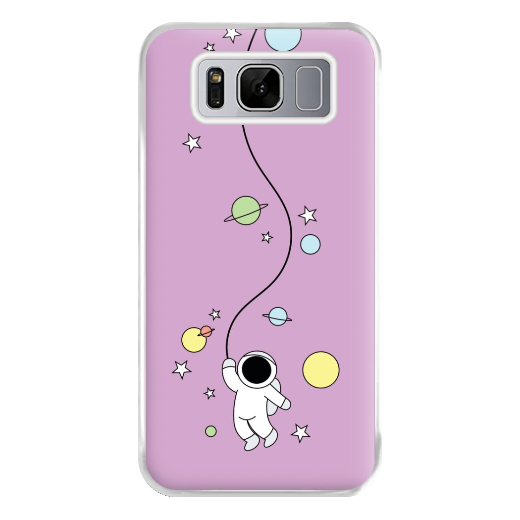 Cute Hanging Astronaut Phone Case for Galaxy S8 Plus
