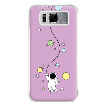 Cute Hanging Astronaut Phone Case for Galaxy S8 Plus