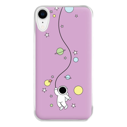 Cute Hanging Astronaut Phone Case for iPhone XR