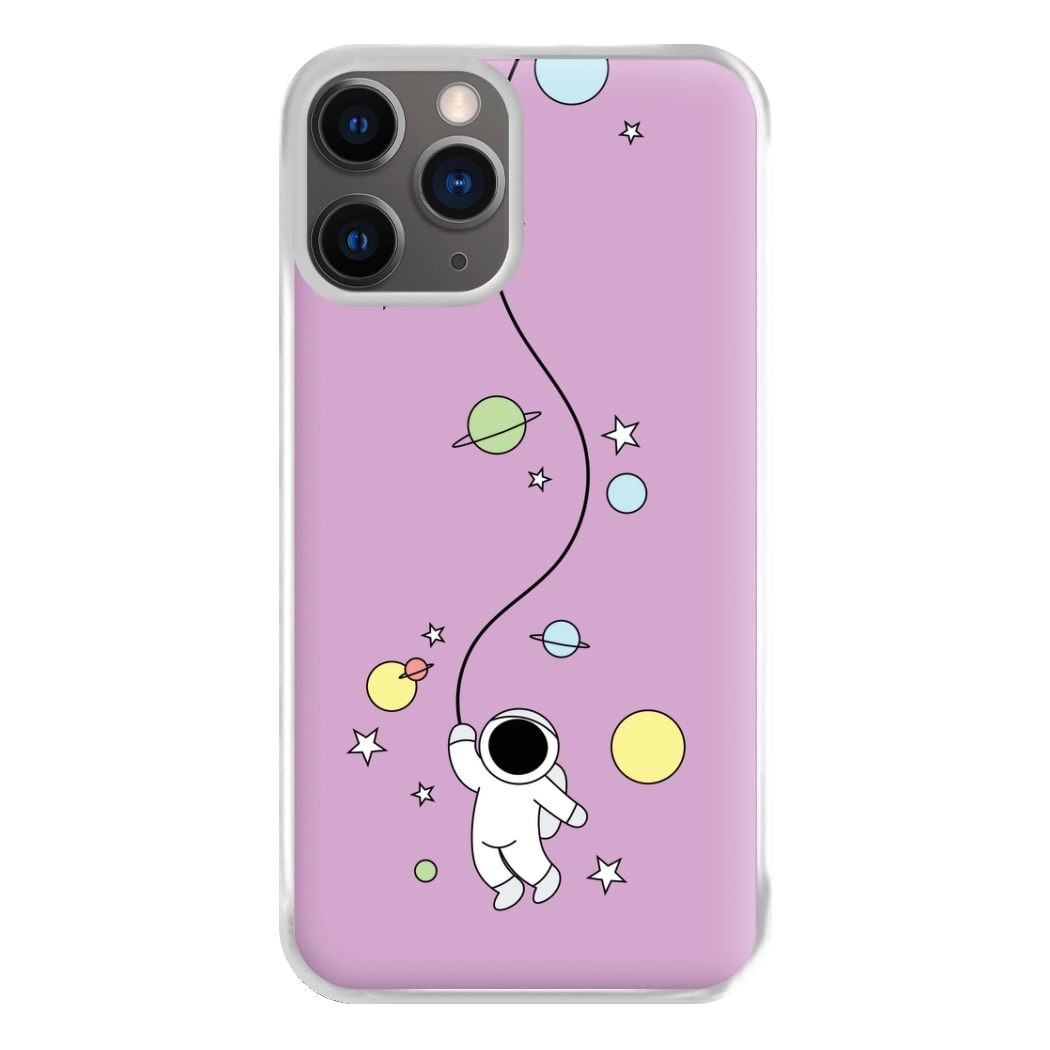 Cute Hanging Astronaut Phone Case for iPhone 12 Pro Max