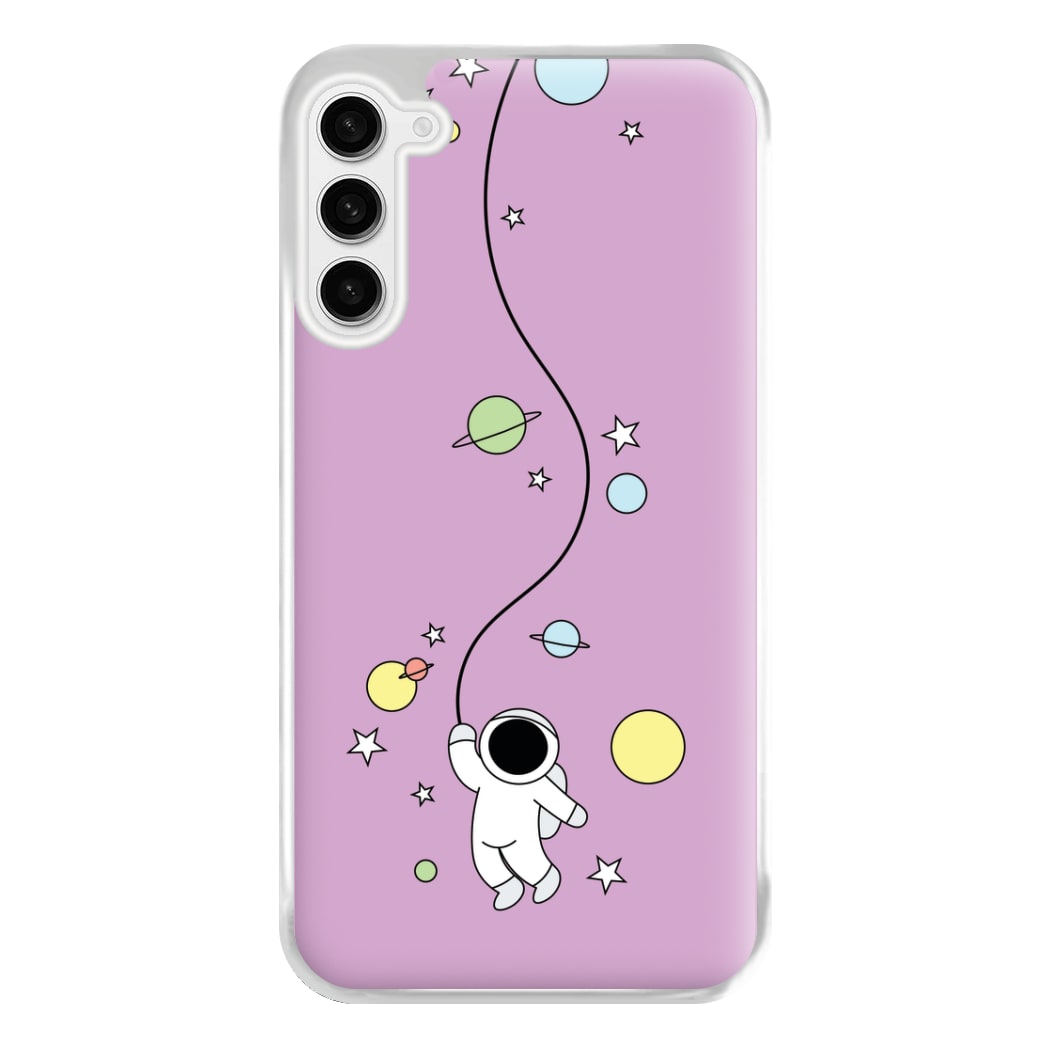 Cute Hanging Astronaut Phone Case for Galaxy S23FE