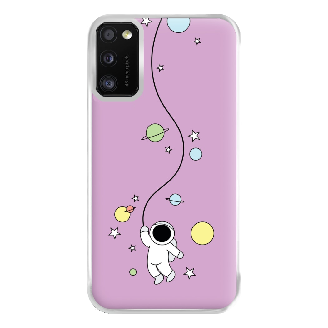 Cute Hanging Astronaut Phone Case for Galaxy A41