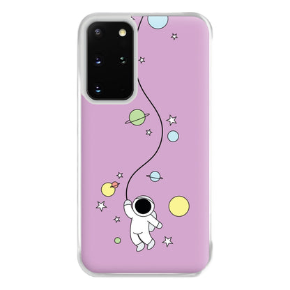 Cute Hanging Astronaut Phone Case for Galaxy S20 Plus