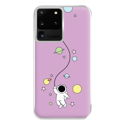 Cute Hanging Astronaut Phone Case for Galaxy S20 Ultra