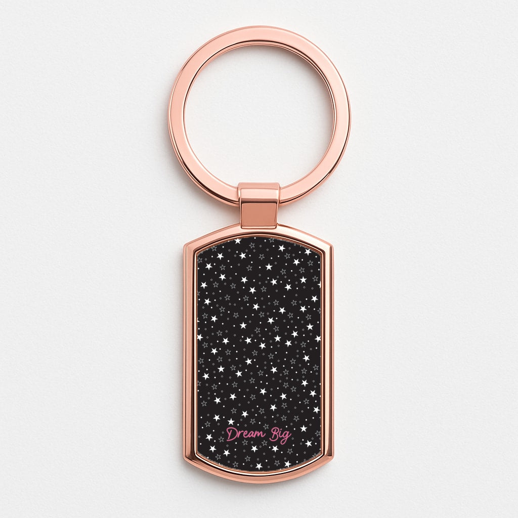 Starry Dream Big Rose Gold Keyring
