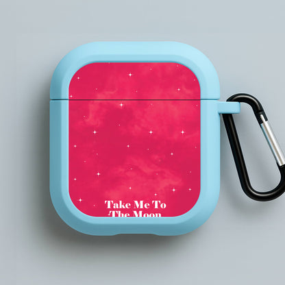 Take Me To The Moon Blue AirPods Case
