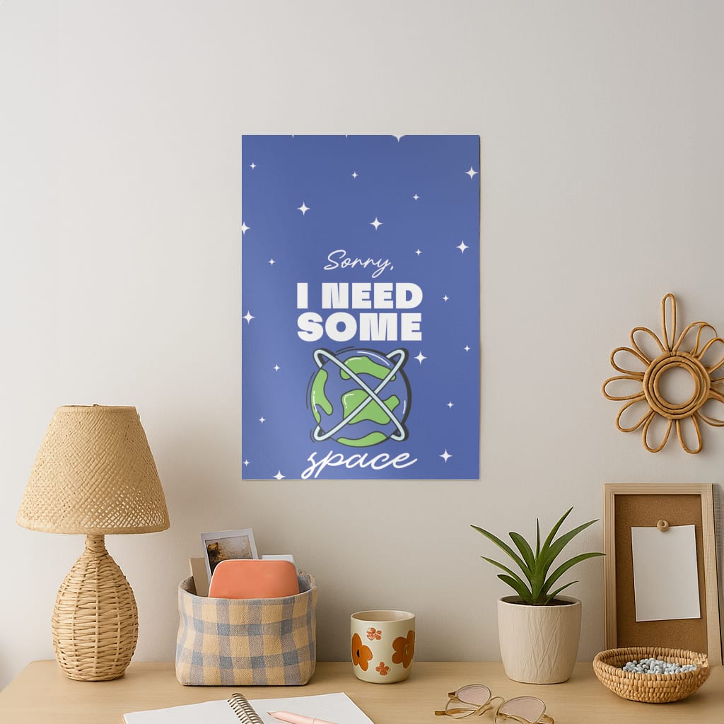 Cartoon I Need Some Space Art Print