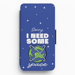 Cartoon I Need Some Space Flip / Wallet Phone Case