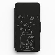 Space Jar Flip / Wallet Phone Case 1