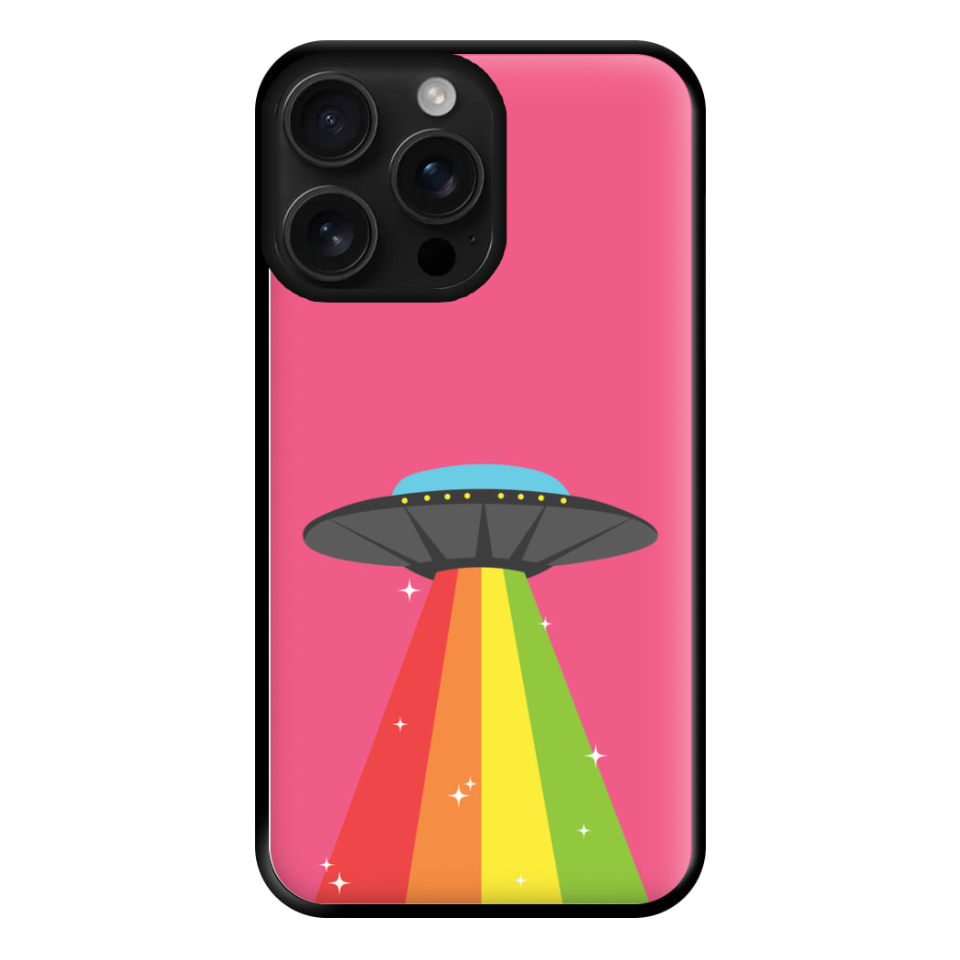 Rainbow Alien Spaceship Phone Case