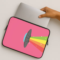 Rainbow Alien Spaceship MacBook Case