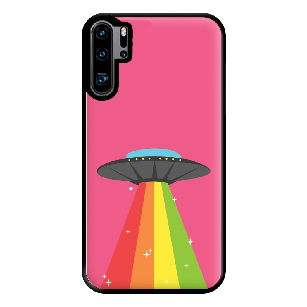 Rainbow Alien Spaceship Phone Case for Huawei P30 Pro
