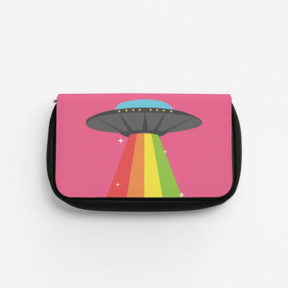 Rainbow Alien Spaceship Pencil Case