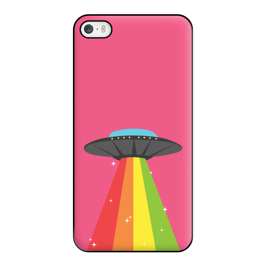 Rainbow Alien Spaceship Phone Case for iPhone 5 / 5s / SE 2016