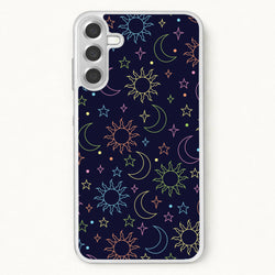 Sun, Moon And Stars Pattern Rainbow Phone Case for Galaxy A37