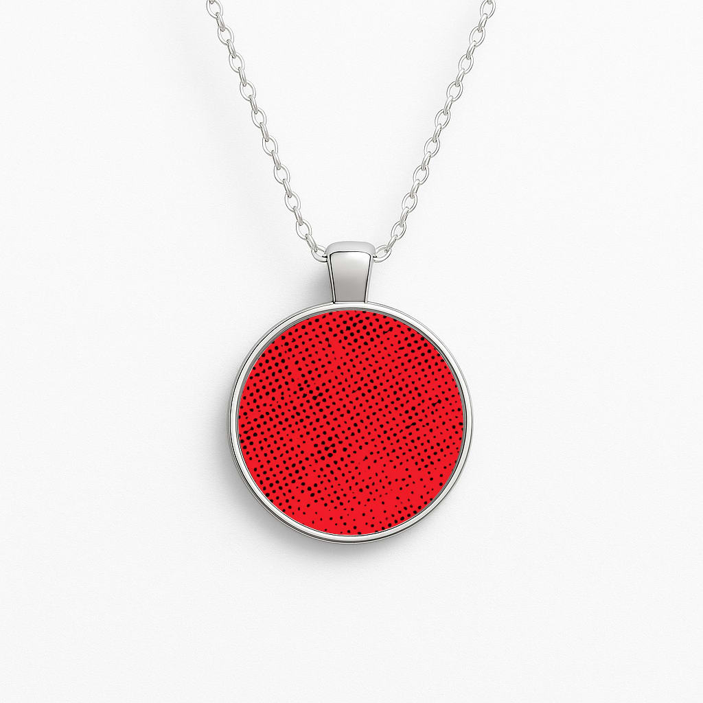 Red Comic Pattern Necklace