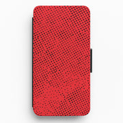 Red Comic Pattern Flip / Wallet Phone Case 1